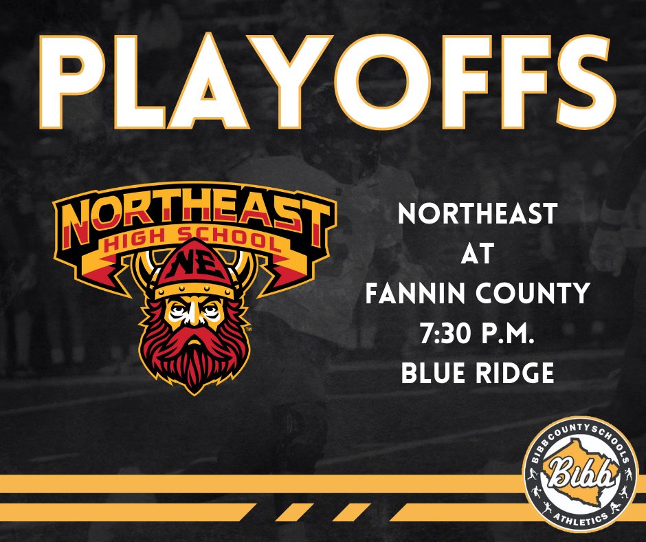 BibbAthletics's tweet photo. The turkey has been eaten, the naps have been taken, and now itβs almost time for the Raiders to get to work in Blue Ridge!
- @OfficialGHSA Class A, Division I Quarterfinals: @NEHSRaiders at Fannin County, 7:30 pm, Blue Ridge (TICKETS: https://t.co/0mAYrjQsbz ) https://t.co/jMUT0HrlJC
