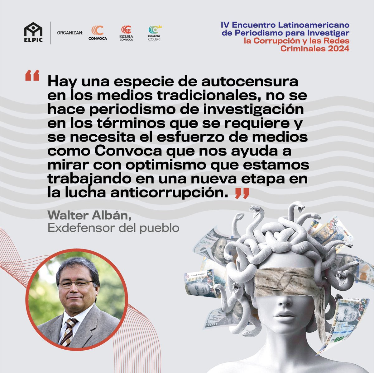 ConvocaPe's tweet photo. Segundo día #ELPIC2024 Walter Albán, Exdefensor del pueblo, también participa en la primera mesa del IV ELPIC
👉 Únete a nuestra transmisión: https://t.co/5uTAHW8fAR
#Convoca #ELPIC #corrupcion #periodismo https://t.co/z1vXIV68gJ