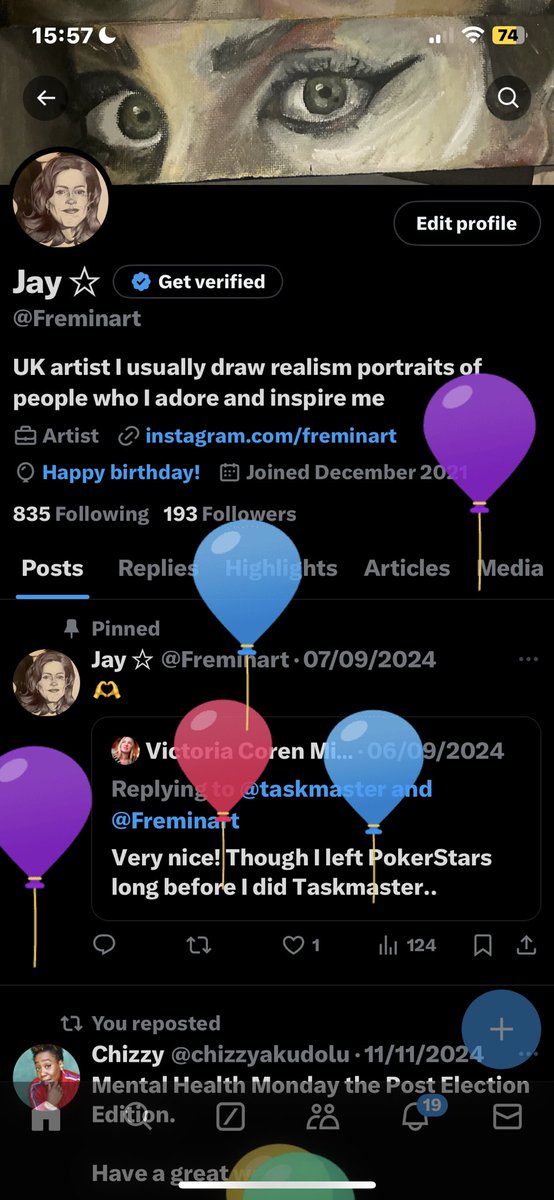 Freminart's tweet photo. It’s my birthday 🫶🫶 https://t.co/xfTkzz19RG