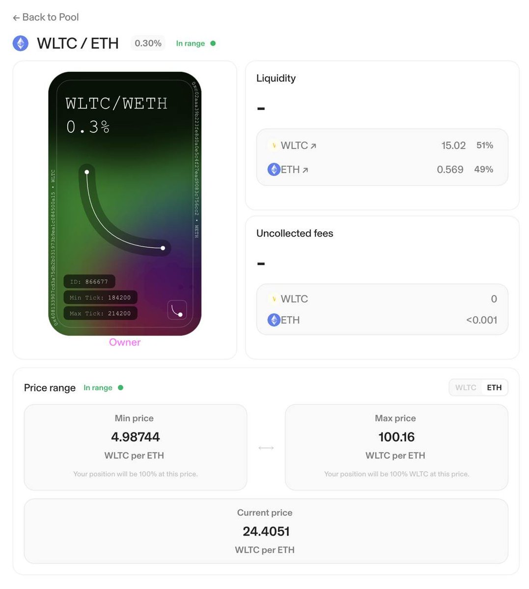 TheRealXinxi's tweet image. The Uniswap ETH/WLTC pool is now live! Add liquidity to earn staking fees and put your dormant Litecoins to work. 🚀 Unleash the potential: app.uniswap.org/pools/866677

@LTCFoundation @litecoin @SatoshiLite