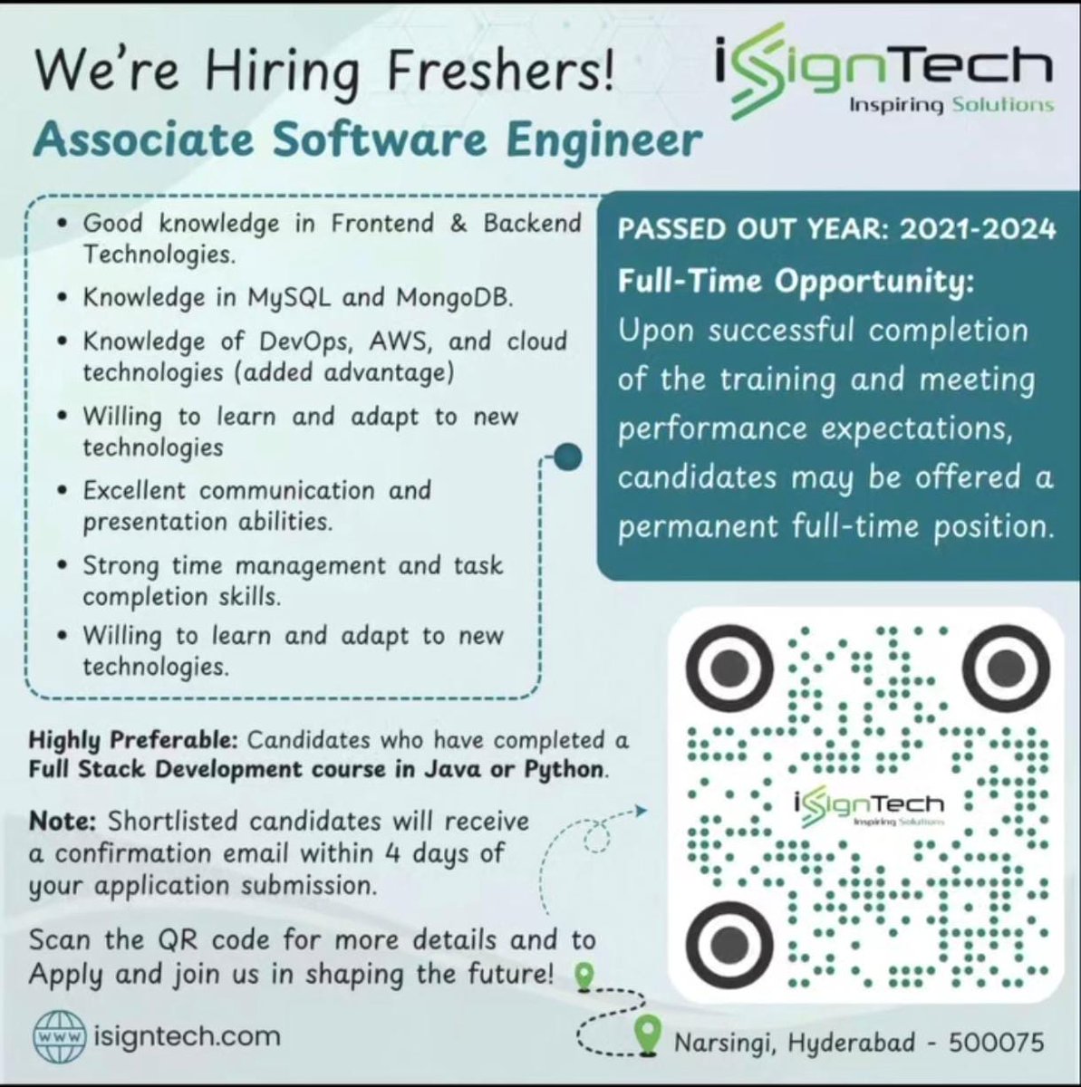 HiringNow_Jobs's tweet photo. We are Hiring
#freshers #Jobs https://t.co/l7cjfhX2CF