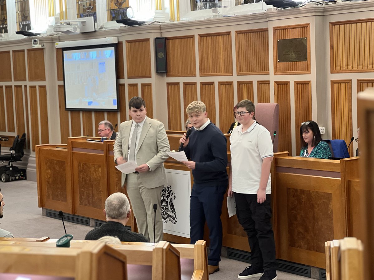 Well done to UK Youth Parliament Members, Alex and Thomas, and their Campaigns Co-ordinator, Eddie, who spoke at Wigan Council's full council meeting this week. The group updated the elected members on the work of the Youth Cabinet and asked for their continued support.