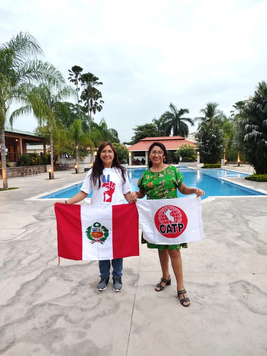 catpperu's tweet photo. La Secretaria de Juventud de la CATP, Helena Jove, como integrante suplente del CJTA del 25 al 27 de noviembre estuvo presente en San Pedro de Sula, Honduras en el "2do Encuentro Continental de la Juventud Trabajadora de América" desde donde se busca contribuir al fortalecimiento y transformación sindical desde la perspectiva de la juventud trabajadora organizada, que asume su papel central en la transformación social y en el ejercicio del sindicalismo sociopolítico, para avanzar hacia organizaciones más fuertes, participativas, democráticas y en alianza con movimientos del campo popular.