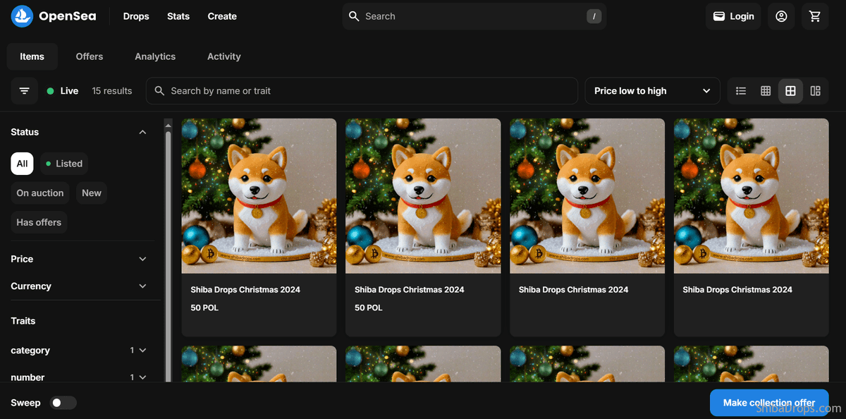 ShibaDrops's tweet photo. New post (Our Christmas commemorative NFT is already being traded on OpenSea.) has been published on Shiba Drops #SpellborneCreate- https://t.co/SH63WHCSg7 https://t.co/097g86ifxW