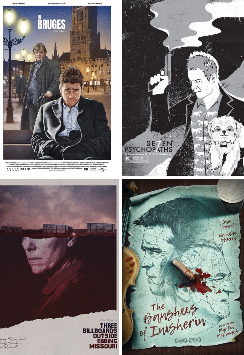 المخرج مارتن ماكدونا هو المخرج الوحيد الي ماعنده أفلام سيئة 

- In Bruges ( 2008 ) 
- Seven Psychopaths ( 2012 ) 
- Three Billboards Outside Ebbing, Missouri ( 2017 ) 
- The Banshees of lnisherin ( 2022 )