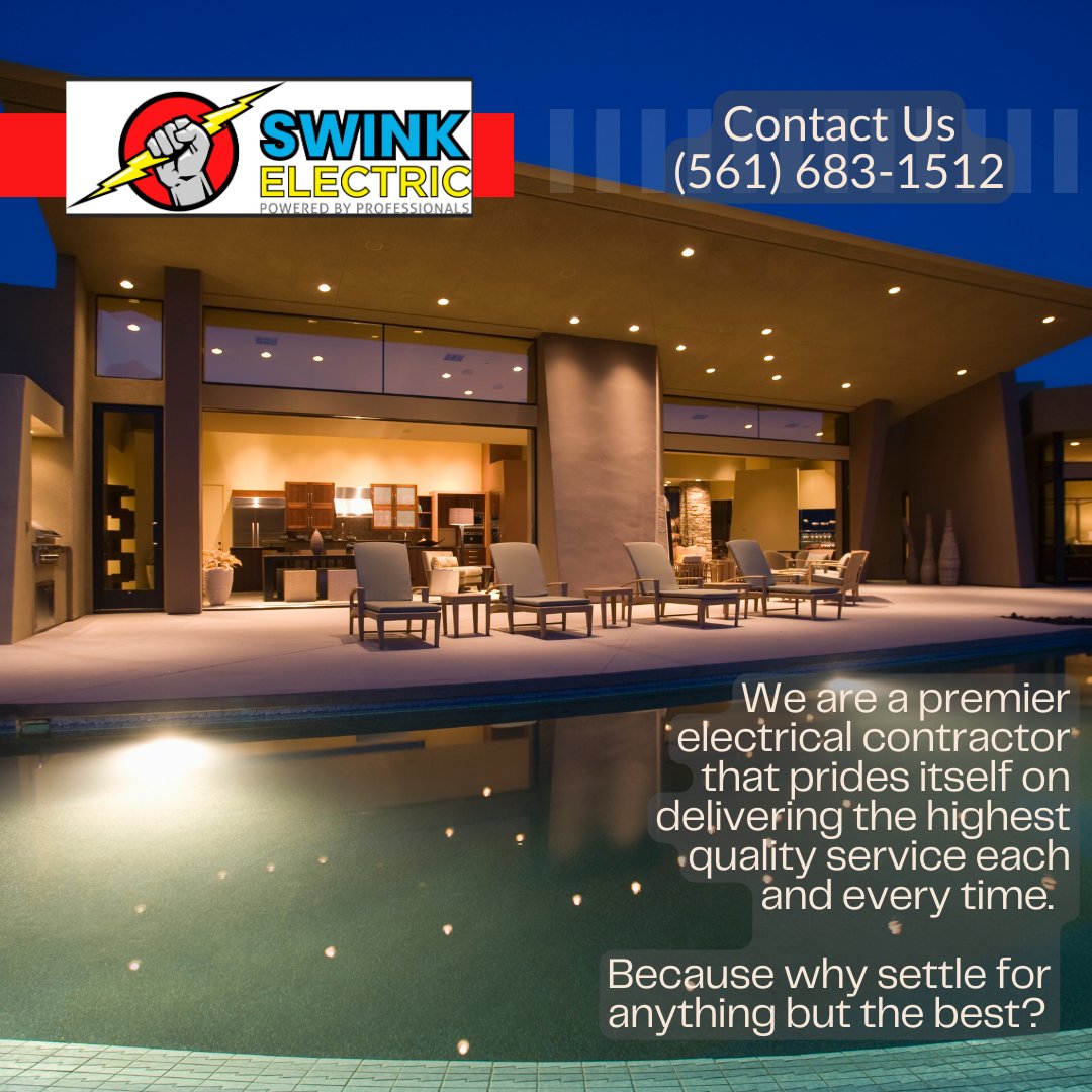 SwinkElectric's tweet image. 🔌 Looking for reliable electrical services? From installations to repairs, our experienced team is here to power up your projects with quality and care. Contact us today! 📞 561-683-1512 💡 #ElectricalContractor #TrustedService #PoweringYourProjects