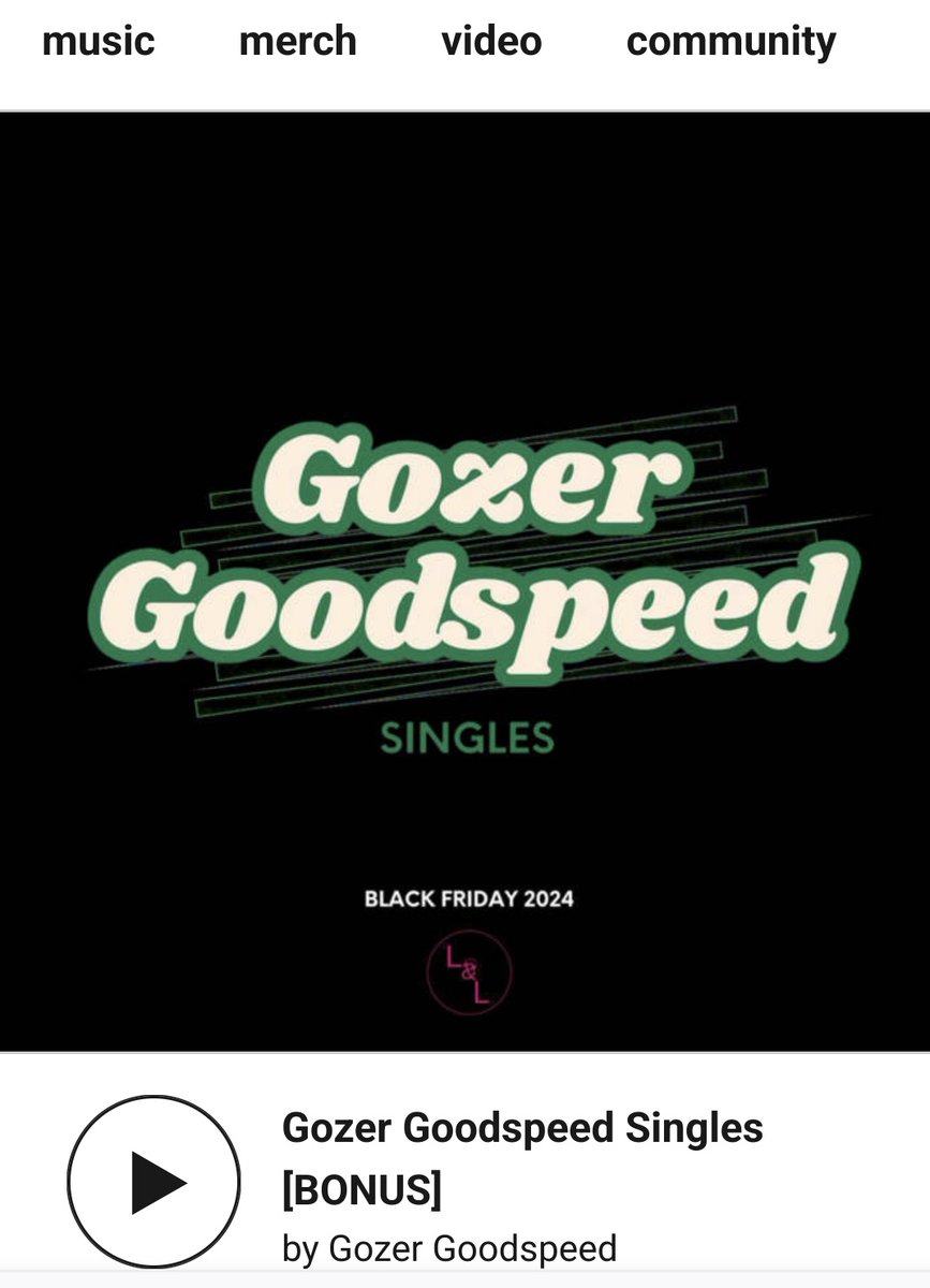 Gozer Goodspeed (@gozer_goodspeed) on Twitter photo Here I am jumping on the #BlackFriday bandwagon! New today on Bandcamp - all my <a href="/LightsAndLines/">Lights & Lines</a> singles, in one handy compilation, as they've never been available before, including some cool B sides. PAY WHAT YOU WANT! Black Friday weekend only! gozergoodspeed.bandcamp.com/album/gozer-go… Thank you! Here I am jumping on the #BlackFriday bandwagon! New today on Bandcamp - all my <a href="/LightsAndLines/">Lights & Lines</a> singles, in one handy compilation, as they've never been available before, including some cool B sides. PAY WHAT YOU WANT! Black Friday weekend only! gozergoodspeed.bandcamp.com/album/gozer-go… Thank you!
