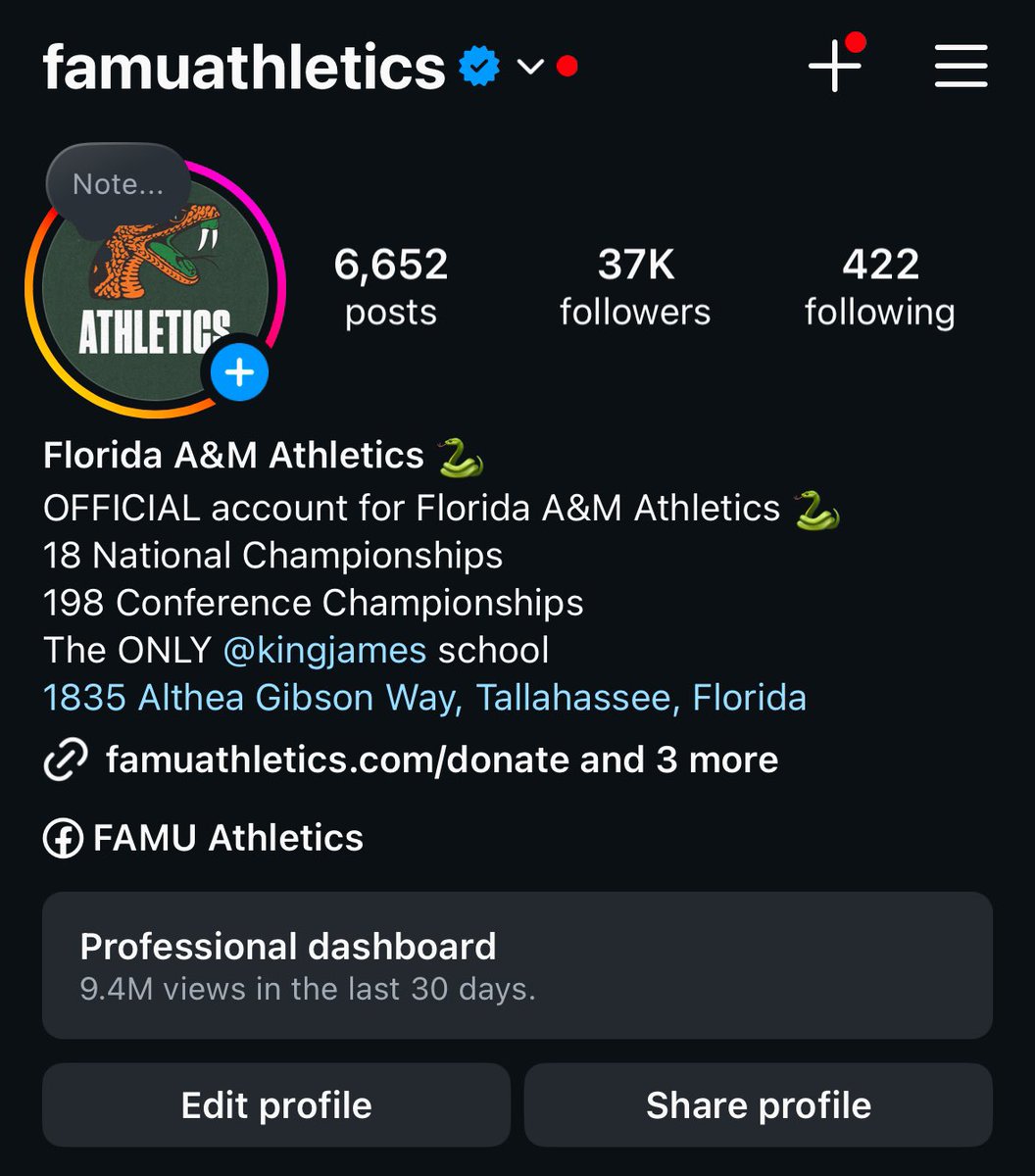 coachwestside's tweet photo. Super proud of my team for the hard work we’ve all put in this year pushing out content. 

The last 30 days our content has generated over 9.4 million views on Instagram alone. Pushing the FAMU brand out to the masses. 

#FAMU | #Rattlers | #SkullSparks https://t.co/IauHuiA4nt