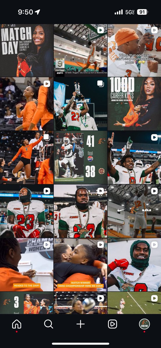 Super proud of my team for the hard work we’ve all put in this year pushing out content. 

The last 30 days our content has generated over 9.4 million views on Instagram alone. Pushing the FAMU brand out to the masses. 

#FAMU | #Rattlers | #SkullSparks