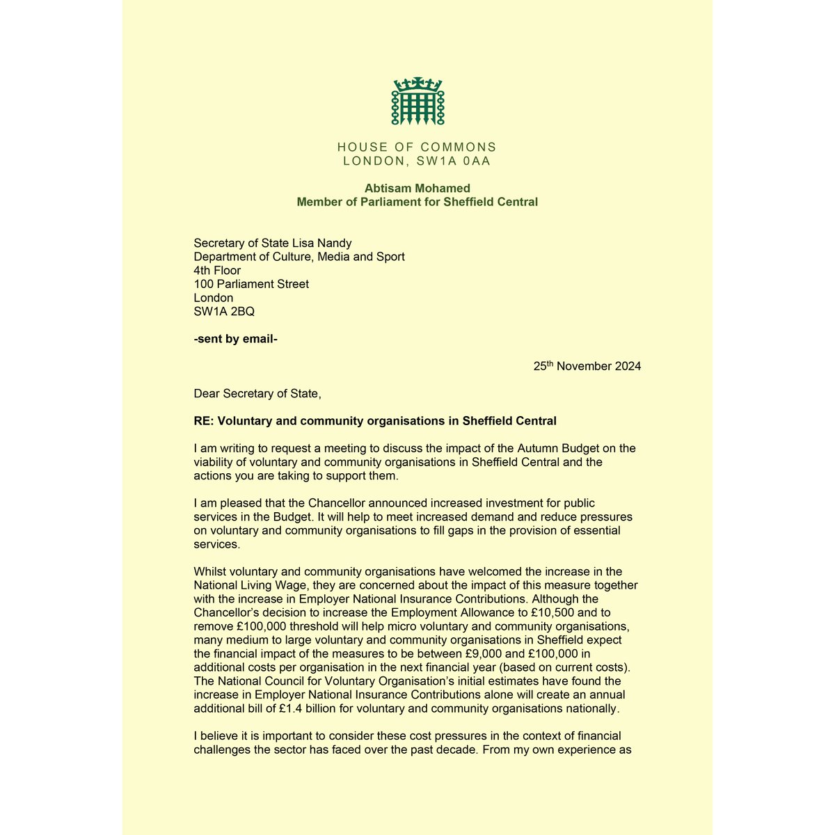 Abtisam_Mohamed's tweet photo. From my own experience as a former CEO of a Community Regeneration Organisation, I know the challenges charities and voluntary organisations face. 

I’ve written to @lisanandy to discuss how we can support the organisations that support our community

@vasnews
@NCVO https://t.co/5Cc2cMBvsz