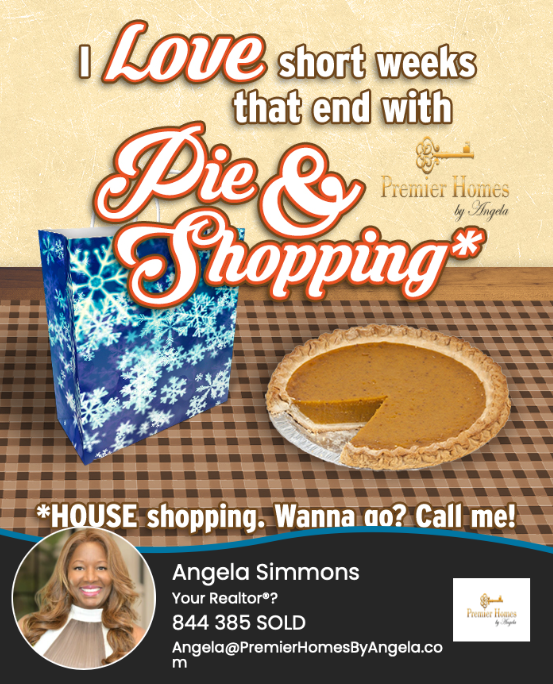HomebyAngela's tweet photo. 🏡🥧 Short Weeks, Sweet Endings! 🥧🏡

I love short weeks that end with pie and shopping… house shopping, that is! 😉

Whether you're dreaming of your perfect home or ready to make a move, let's turn that dream into reality. This holiday season, why not shop for something truly https://t.co/IbIsv2JmHR
