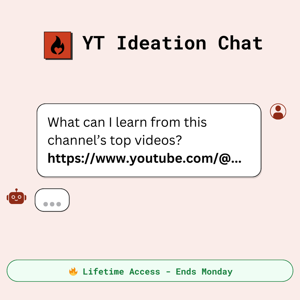 Wait... you're analyzing YouTube channels BY HAND?

Let me save you 100 hours:

I built an AI that analyzes ANY channel's:
• Content strategy
• Hook patterns
• Viral formats
• Script structures
...in SECONDS.

🔥 Lifetime Access - Ends Monday
🎁 Giving away 5 free passes