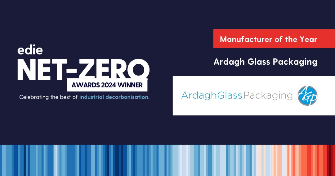 And Manufacturer of the Year goes to... <a href="/ArdaghGlass/">Ardagh Glass Packaging</a>! Congratulations! 🏆#edieNetZeroAwards