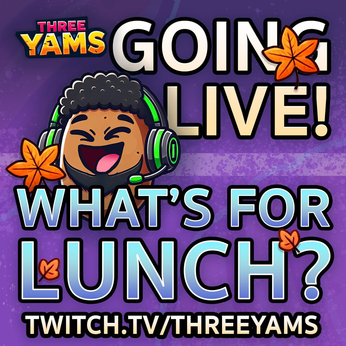 threeyams's tweet photo. Don't forget to fuel up with some lunch while doing some shopping. Black Friday Stream ~11CST today! #twitch #lunchbreak #streamer https://t.co/Nzp9cxyzLm