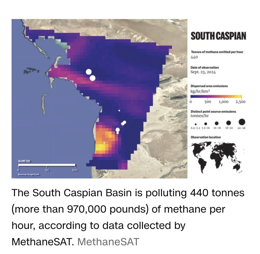 Oil and Gas Methane emissions from just 1 oil production area of the globe, at 440 tonnes per hour, equals the methane production of 32 Billion Cows. There are only 1 Billion Cows on earth. 
And oil doesn't eat grass.