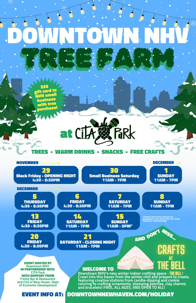 NH Economic Dev (@newhavened) on Twitter photo Starting today! Drinks, crafts, snacks, and more!
#downtownnewhaven #downtownnewhaven #NHV
#ShopLocal #SmallBusiness <a href="/cityofnewhaven/">City of New Haven</a> <a href="/DowntownNHV/">Town Green District</a> <a href="/visitnewhaven/">visitnewhaven</a> Starting today! Drinks, crafts, snacks, and more!
#downtownnewhaven #downtownnewhaven #NHV
#ShopLocal #SmallBusiness <a href="/cityofnewhaven/">City of New Haven</a> <a href="/DowntownNHV/">Town Green District</a> <a href="/visitnewhaven/">visitnewhaven</a>