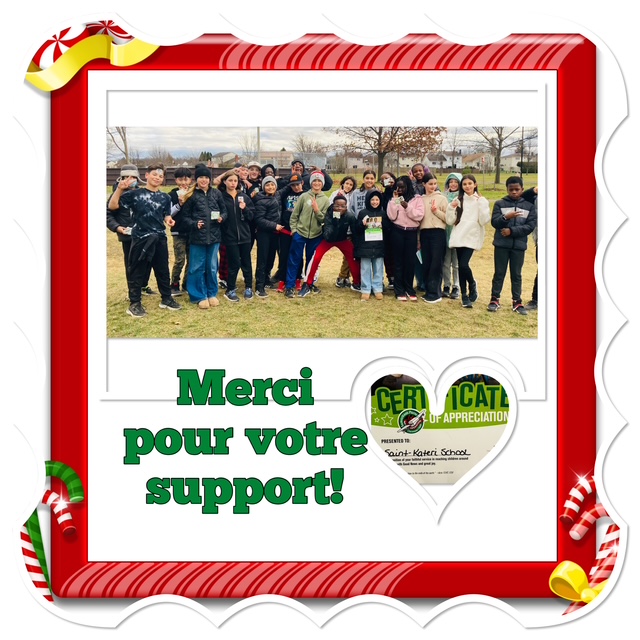 Thanks to our 5/6 immersion classes for supporting Operation Christmas Child!  Bravo les amis! #BeSKT