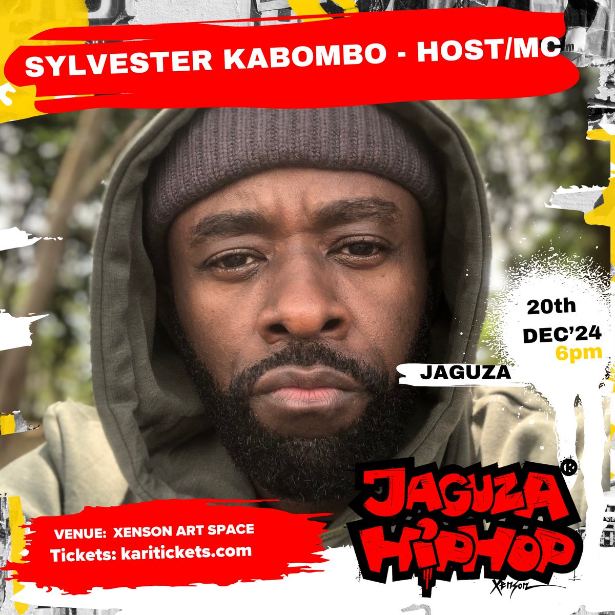 I am your Host/MC for <a href="/jaguzahiphop/">Jaguza hiphop</a> 2024 at <a href="/Xensonartspace/">Xenson Art Space</a>, Kamwokya on 20th Dec ‘24. Performances from <a href="/play01music/">Kisubi</a>, Isabirye Mitch, <a href="/Rapwithzedmonk/">Zedmonk Ssabatontomi</a>, Tushi Nabakyala, <a href="/KingMissy4/">King Missy</a>, B-boy Denis, B-boy Apollo, DJ E-sir &amp; more. Tickets on karitickets.com. Info: 0705737557