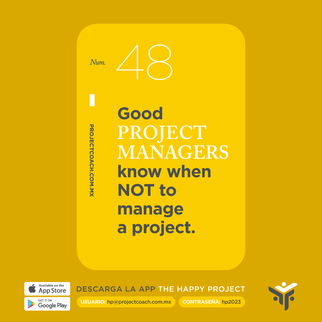 PROJECTCOACHMX's tweet photo. Frase 48/52 de nuestro deck de “52 Thankfool, Therapeutic, Funny &amp; Smart(...ish) Cards to Survive Project Management by PROJECTCOACH Anniversary Edition”

Todas las frases en la app
THE HAPPY PROJECT
Ingresa los siguientes datos:
USUARIO: hp@projectcoach.com.mx
CONTRASEÑA: hp2023 https://t.co/2OB4iXaFbA