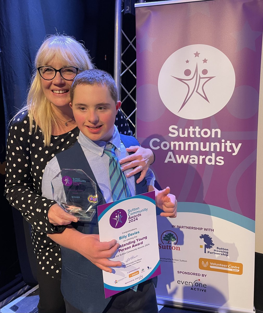 Very proud of these young men- Outstanding Young Person Award #suttoncommunityawards2024 well done Billy and Ben!