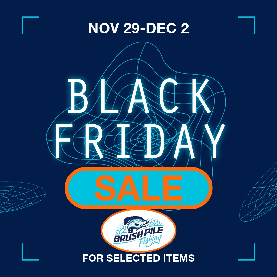 Hope y'all had an amazing Thanksgiving! On the BrushPile Fishing Store, we have a few great sales on selected items that could be great for the angler in your life! Check out brushpilefishing.com/blackfriday for all our deals! #BlackFriday #CrappieFishing #BrushPileFishing