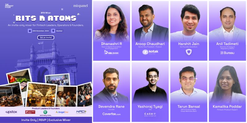 Ready for the most exclusive BFSI Mixer?

Join us for our Bits n Atoms—an invite-only event powered by <a href="/mixpanel/">Mixpanel</a>, in the heart of Mumbai! 🌆

Get chance to connect with top Product leaders, Fintech founders &amp; operators. 🚀

Highlights -
🔥 Interactive takes on FinTech trends
💡