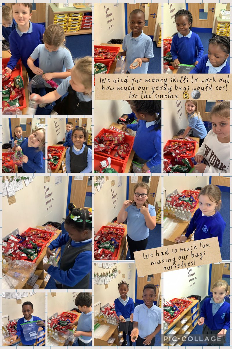 What a fantastic day we’ve had in Blwyddyn 3 watching Paddington in Peru. Even our very own Paddington Bear came along for the ride 🐻🎥 
Of course we needed a treat in the cinema so this week in Maths we have been calculating how much our goody bags would cost! What fun🤩