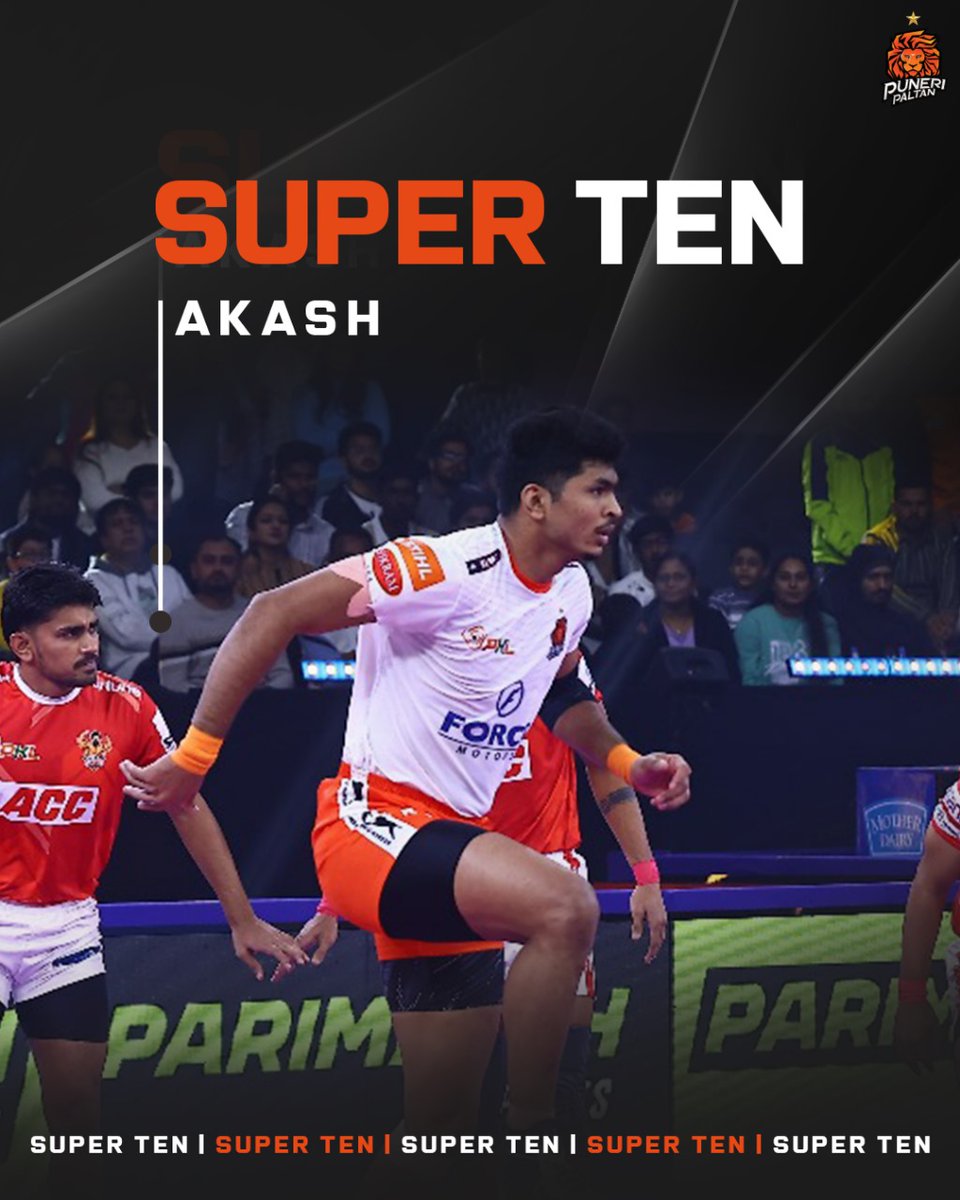 PuneriPaltan's tweet photo. कॅप्टन SKY 🌌 चा #Super१० 🔥

#Match15 | #GGvsPP | #PuneriPaltan | #PaltangiriContinues | #पुन्हाहोऊदेPaltangiri | #PKL11 | #ProKabaddi https://t.co/ZOpZQ6oepF