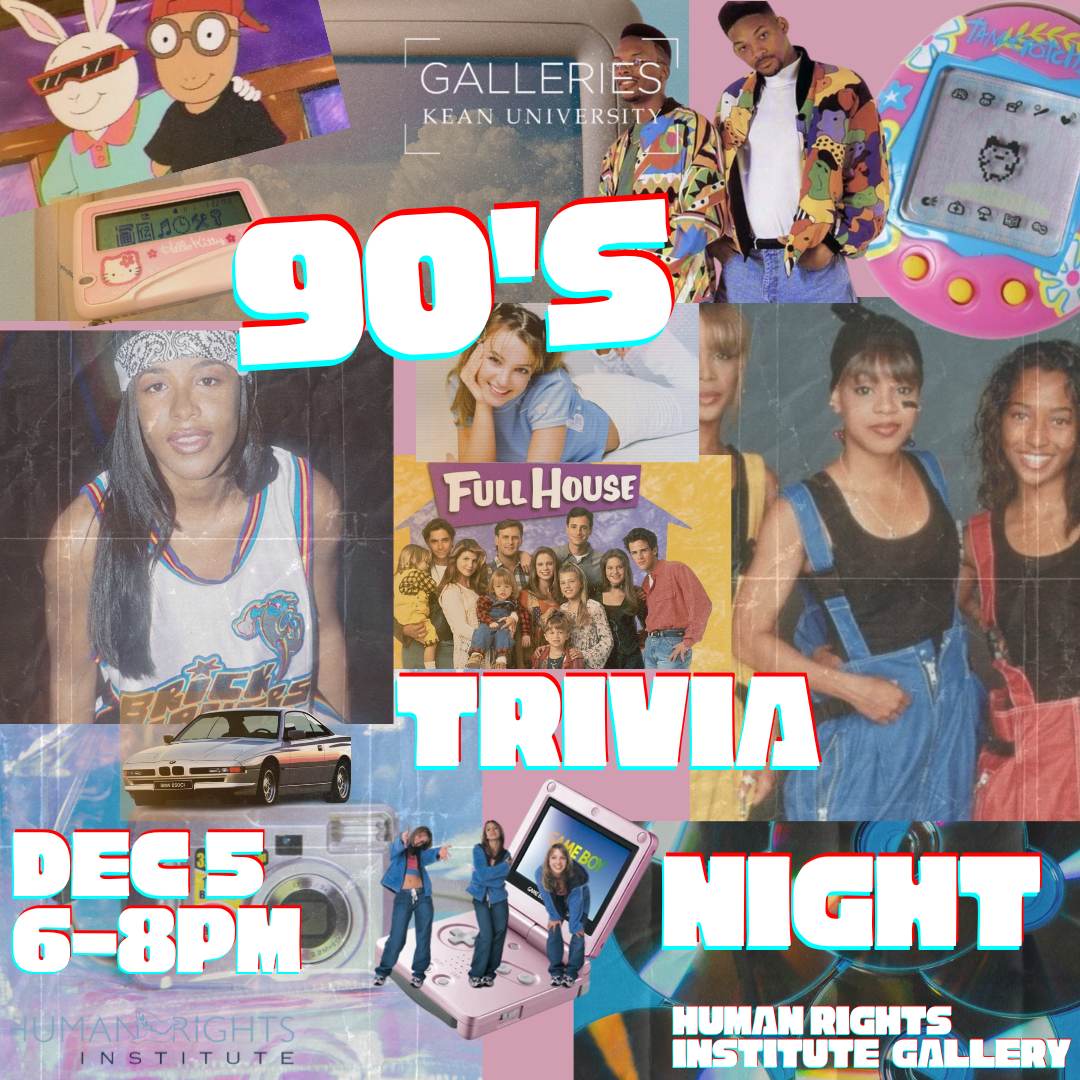 CALLING ALL 90’S LOVERS! 

We’re throwing the ultimate 90’s Trivia &amp; Dress-Up Night and you DON’T want to miss it! December 5, 2024 at the Human Rights Institute Gallery, 1000 Morris Ave. Union, NJ 07083, 6-8PM  

#Wigstock #galleriesatkean #keanuniversity #pierredalpe