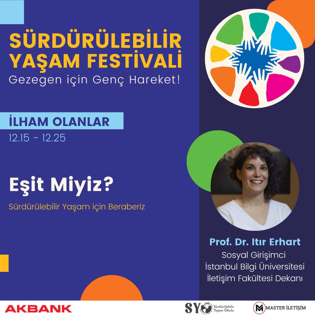 Sürdürülebilir Yaşam Festivali’nde biz de varız! 💙

Festival, 1 Aralık Pazar günü 10.00-19.30 saatleri arasında Boğaziçi Kültür Sanat Merkezi’nde “Gezegen için Genç Hareket!” temasıyla gerçekleşecek. 

“Dünyanın İhtiyaç Haritası” başlıklı oturumda İhtiyaç Haritası, IDEMA ve