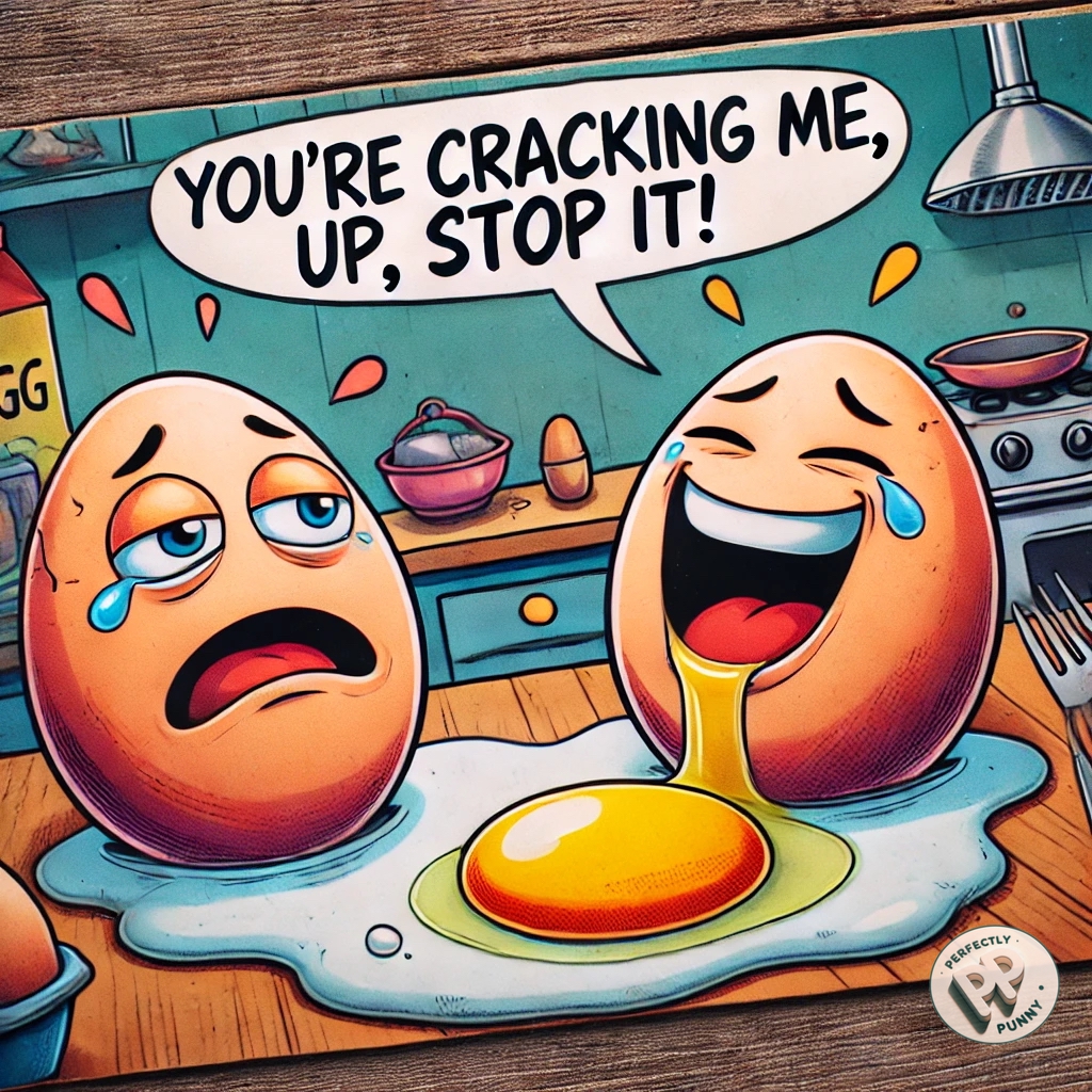perfectlypunny's tweet image. Eggcellent Comedy in the Kitchen! 🍳😂

When your jokes are so good, they make your friends crack! 🥚🤣

#CrackingMeUp #EggcellentHumor #KitchenLaughs #PunnyEggs #BreakfastGiggles #EggstraFunny

#PerfectlyPunny #Funny #Comics #Humor #Comedy #Jokes
