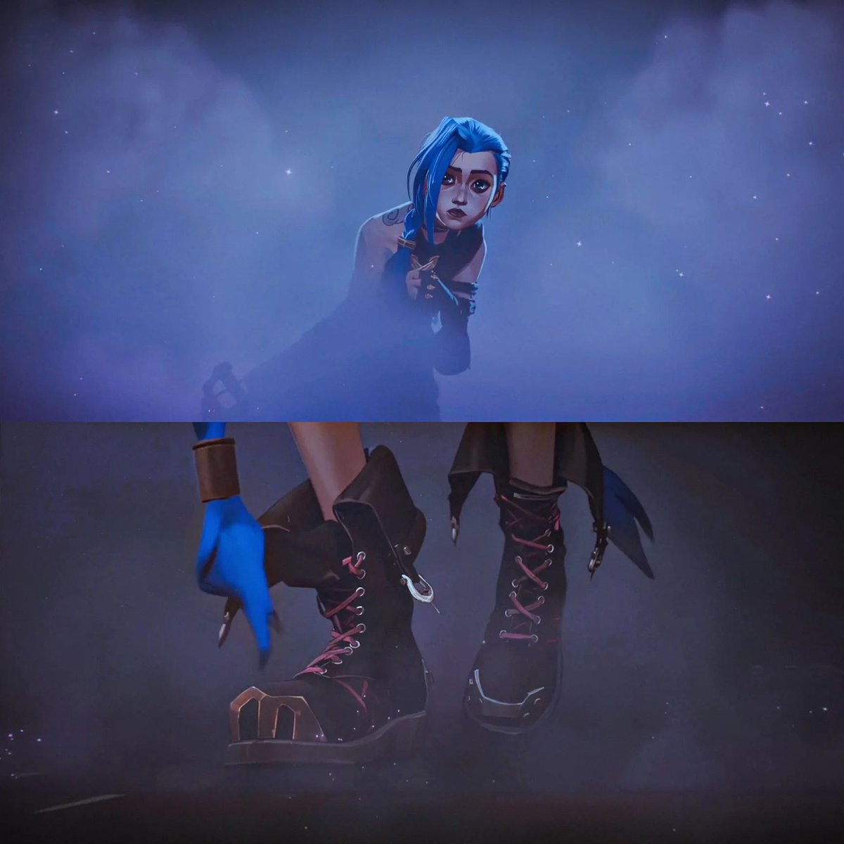 NicaVee03's tweet photo. Si c'est le rose de ma passion, c'est aussi le bleu de ma tristesse....
L'amour est mélancolique
#Arcane #ArcaneSeason2 #Jinx #Powder #ArcaneJinx #ArcanePowder #JinxPowder https://t.co/VhxoDLNFq9