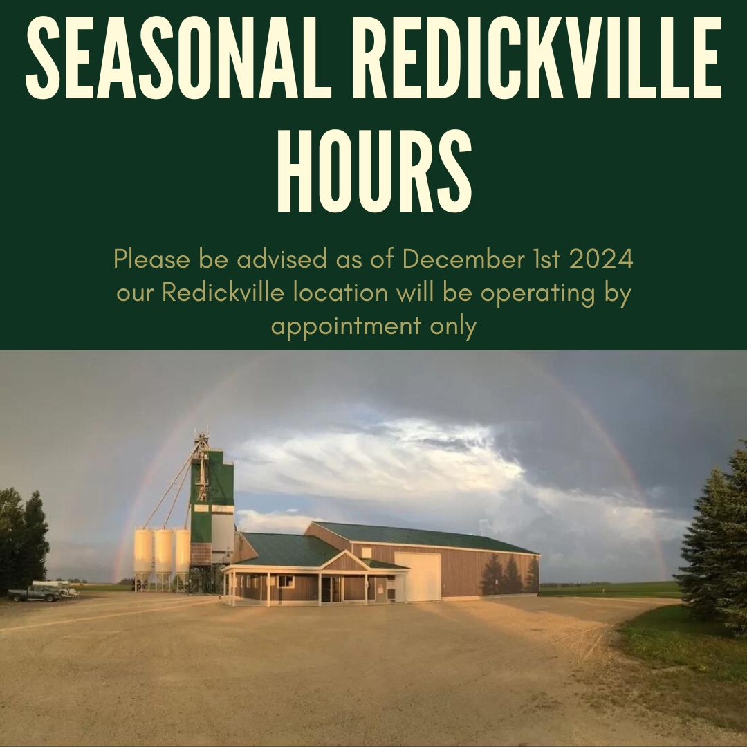Redickville Winter Hours

Effective December 1st, our Redickville location has transitioned to being open by appointment only. Please call ahead (519-925-3138) to ensure someone is there if you are looking to come to the office. We will resume our regular hours April 1st, 2025.