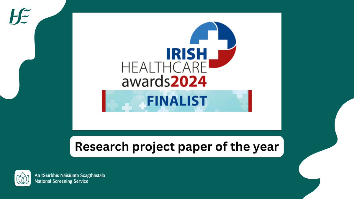 National Screening Service (@nsshse) on Twitter photo We've been shortlisted for the #IrishHealthcareAwards for research we published on the first Irish data showing the positive effect of HPV vaccination on cervical cancer.
Read about the research: tinyurl.com/bde3tdhf
#IMTIHA24 <a href="/HealthAwardsIrl/">Irish Healthcare Awards</a> We've been shortlisted for the #IrishHealthcareAwards for research we published on the first Irish data showing the positive effect of HPV vaccination on cervical cancer.
Read about the research: tinyurl.com/bde3tdhf
#IMTIHA24 <a href="/HealthAwardsIrl/">Irish Healthcare Awards</a>