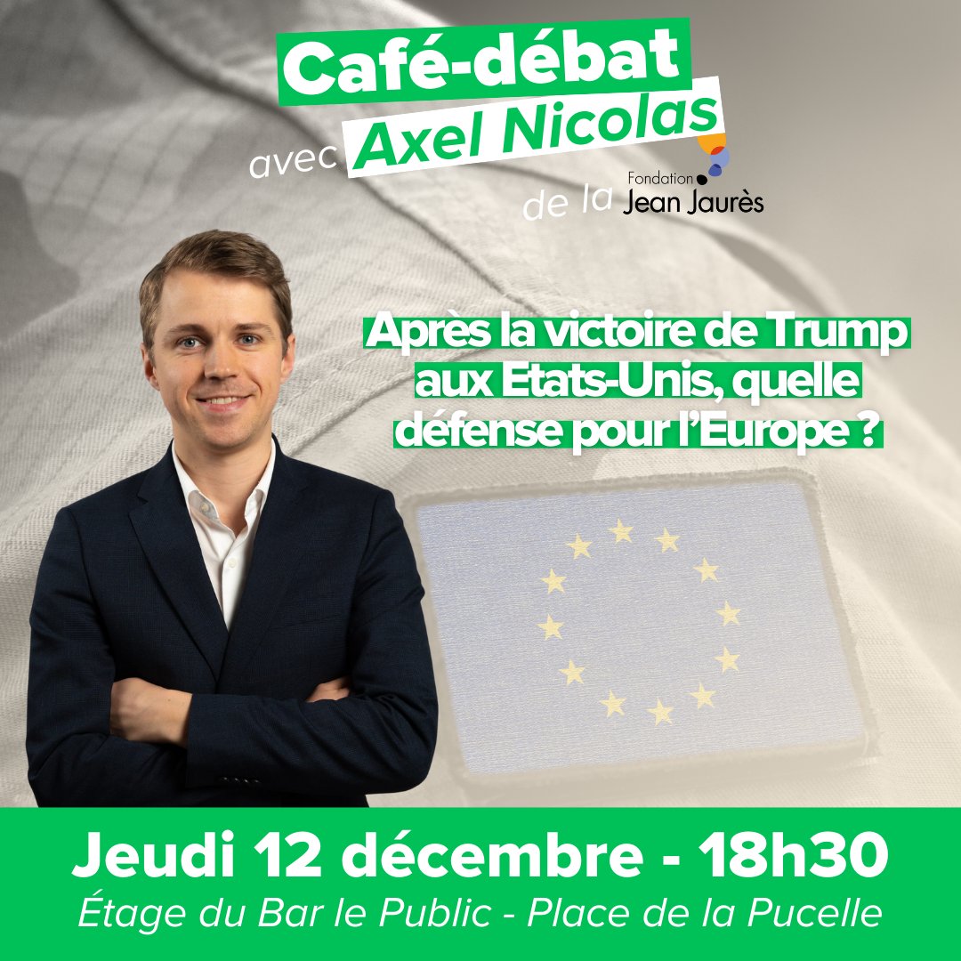 L'élection de Donald Trump aux Etats-Unis va-t-elle définitivement pousser les européens à assurer leur propre défense ?

On en parle avec <a href="/Axel_Nicolas/">Axel Nicolas</a> le jeudi 12 décembre prochain ! 

Pour s'inscrire : forms.gle/xtdwuNn4m1ZtPq…