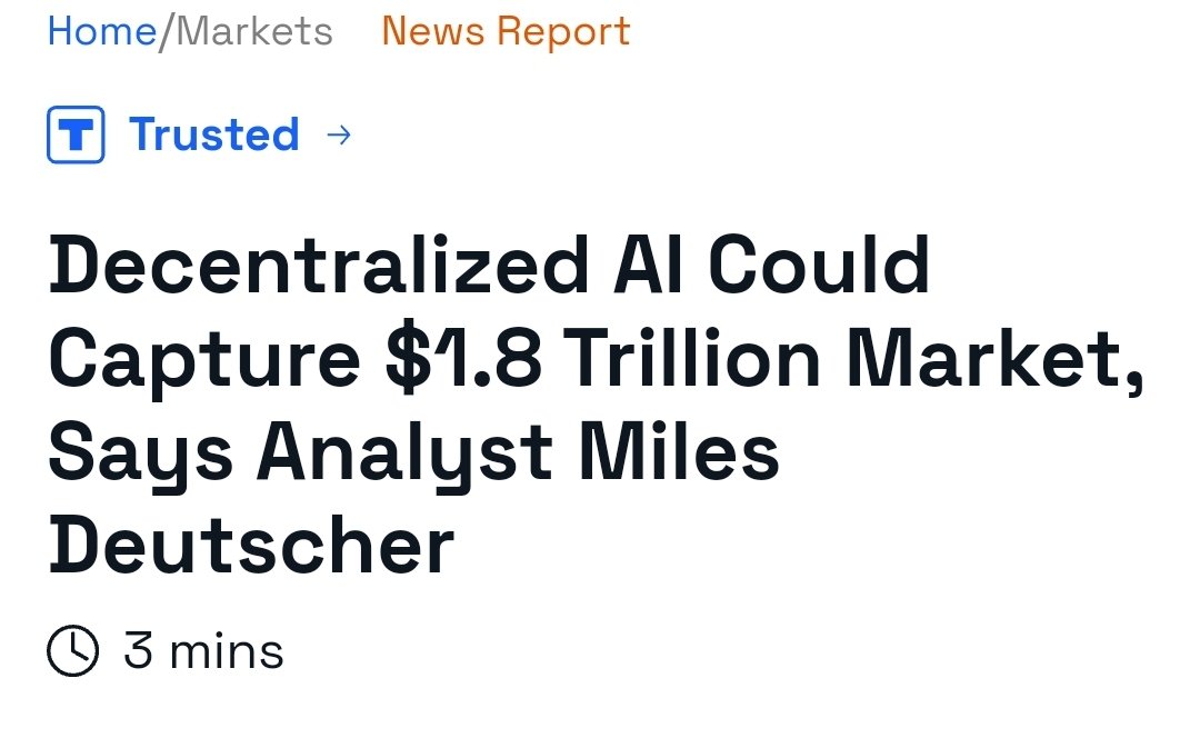 bittingthembits's tweet photo. 🚨 BREAKING: AI Tokens Bittensor Set for 20x as Decentralized AI Eyes $1.8T Market. $TAO Its like being early to $BTC and $ETH but even Better. SN 11 •10K+ Models Submitted • 600K Monthly Users • 400K+ Benchmark Runs • SN11 Simply Outperforming • 

Market Reality:
• $1.8T DeAI Potential
• 20x Growth Coming
• $12T Total AI Market
• Mass Adoption Starting

Real Adoption:
- Dippy AI: 600K+ Users
- SN11 Integration Live
- https://t.co/kr0gyFhHEb Alternative
- Open Source Future

Breaking Down The News:

Key Developments:
TAOGOD Terminal:
• "Hold up lemme fix this data"
• Quality Over Speed
• Based Long-term Move
• Network Health Priority

Dippy Stats:
- 10K+ Models Submitted
- 600K Monthly Users
- 400K+ Benchmark Runs
- SN11 Outperforming

Think Deeper:

Market Impact:
Miles Deutscher Analysis:
• DeAI Taking 5% = $600B
• $TAO Leading Charge
• Infrastructure Ready
• First Mover Advantage

Dippy's Vision:
"SN11 is to Character AI what Mistral is to OpenAI"
- Open Source Focus
- Community Driven
- Proven Results
- Real Usage

Most Important Part:
Not Just Another AI Token
It's The Entire Ecosystem

Why This Matters:
1. Use Cases Live:
- Character AI: 150th Most Visited
- $100M+ Raised Competition
- Open Source Alternative
- Community Power

2. Growth Catalysts:
• 7B Models Beating Larger Ones
• 34B+ Models Coming
• Cross-Subnet Synergy
• Network Effects

#Bittensor #AI #TAO #DippyAI

[Not financial advice - just market analysis]

This is revolutionary - While others chase AI hype, Bittensor powers real applications with 600K+ users through Dippy AI. The $1.8T market isn't a dream - it's already beginning.

Sources 🔗

https://t.co/9ZyMDrvOca

https://t.co/OS5XBNcLWt