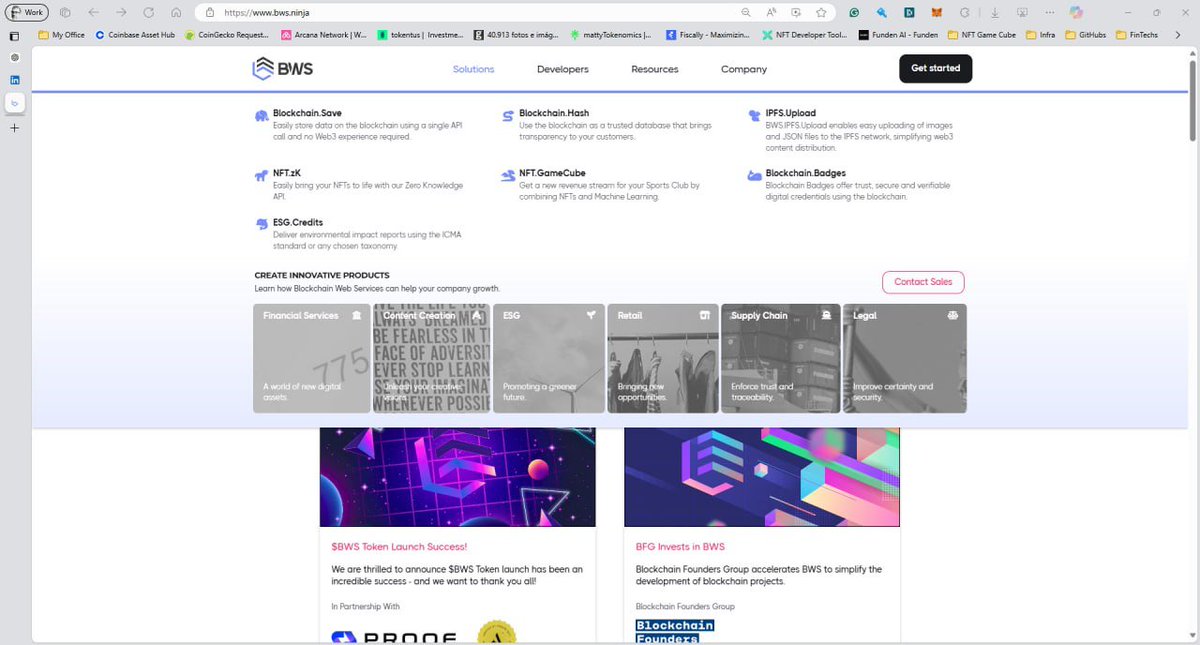 BernieOnChain's tweet photo. "Blockchain Technology Market Size to Surpass USD 469.49 Billion by 2030." - GlobeNewsWire .com

With years in the making - @BWSCommunity cloud platform delivers an API for accessing blockchains effortlessly. 

What sets BWS apart is its unique capacity to seamlessly incorporate smart contract solutions, mirroring the simplicity of web2 cloud services.

---------
$BWS Marketplace Solutions currently -

➡️ BWS.Blockchain. Save 
➡️ BWS.NFT.zK and BWS.NFT.Marketplace
➡️ BWS.Blockchain.Certify
➡️ BWS.ESG.Credits