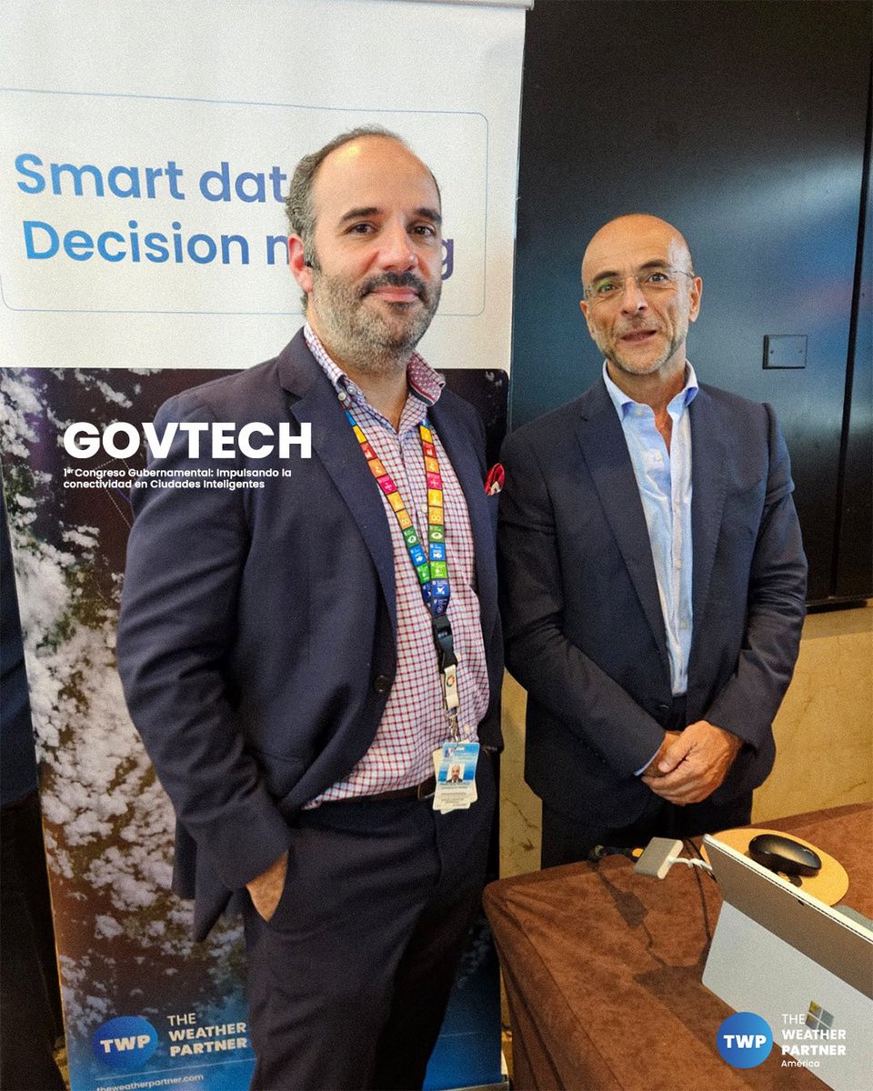 WeatherPartner's tweet photo. Evento excelente el pasado miércoles 20 de noviembre! Tuvimos el honor de participar en el #GOVTECH primer congreso gubernamental enfocado en impulsar la conectividad en ciudades inteligentes.

Agradecer a @CandWBusiness por esta maravillosa y brillante oportunidad!🤝🙌

#TWPTeam https://t.co/ec4XHNrR96
