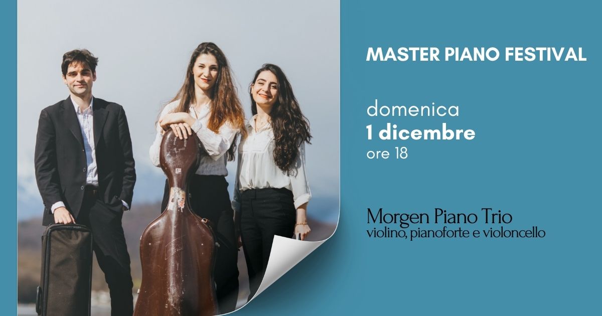 Morgen Piano Trio per il Master Piano Festival

Acclamato da critica e pubblico propone un concerto dedicato alle più belle pagine di #Beethoven #Haydn e #Bernstein