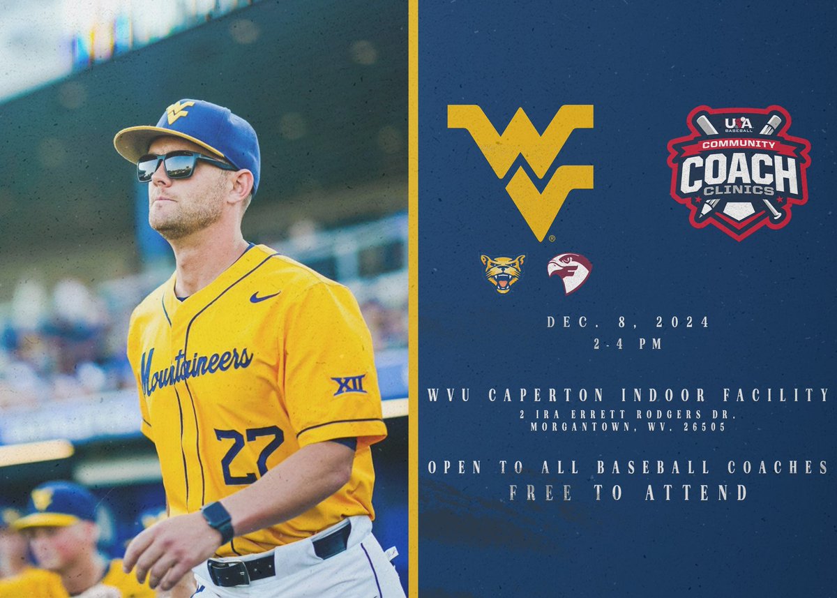 Steve Sabins (@stevesabins) on Twitter photo We have teamed up w/ @USABDevelops to provide a free Community Coach Clinic in Morgantown.
PRESENTERS
<a href="/J_Gar12/">Jacob Garcia</a> <a href="/justinoney30/">Justin Oney</a> <a href="/CoachBailey45/">Drew Bailey</a> <a href="/hefner_2/">Drew Hefner</a> Matt Yurish <a href="/jimbrorace/">Jimmy Roesinger</a> <a href="/ChrisReilly18/">Chris Reilly</a> <a href="/Schafe2/">Don Schafer</a>
🚨 Q&A with <a href="/JGyorko05/">Jedd Gyorko</a> 🚨
Register: coachclinics.org We have teamed up w/ @USABDevelops to provide a free Community Coach Clinic in Morgantown.
PRESENTERS
<a href="/J_Gar12/">Jacob Garcia</a> <a href="/justinoney30/">Justin Oney</a> <a href="/CoachBailey45/">Drew Bailey</a> <a href="/hefner_2/">Drew Hefner</a> Matt Yurish <a href="/jimbrorace/">Jimmy Roesinger</a> <a href="/ChrisReilly18/">Chris Reilly</a> <a href="/Schafe2/">Don Schafer</a>
🚨 Q&A with <a href="/JGyorko05/">Jedd Gyorko</a> 🚨
Register: coachclinics.org