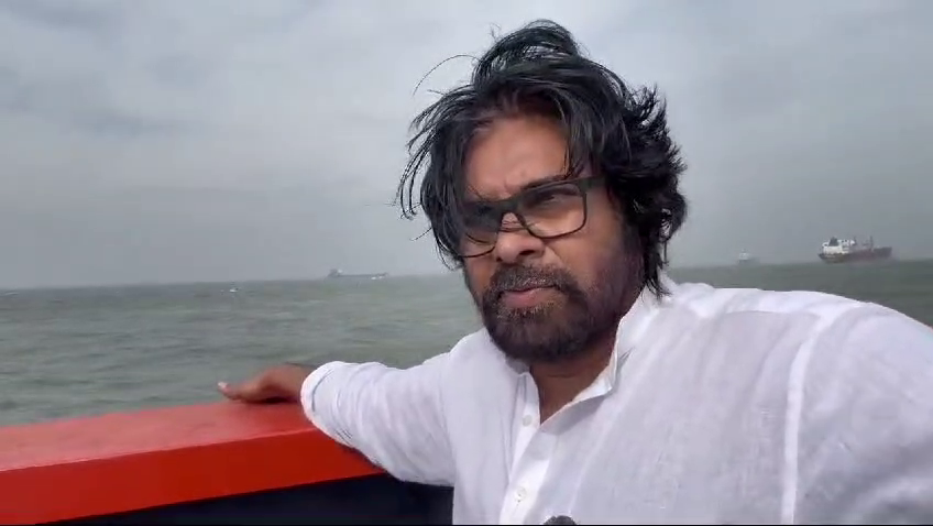 ANI's tweet photo. Kakinada: Andhra Pradesh Deputy CM Pawan Kalyan says, "The illegal transportation of ration rice from Kakinada Port is not a minor issue. This is a mafia accustomed to organized crime. Tomorrow, this could lead to threats to national security. They might not hesitate to bring in explosives like RDX or facilitate terrorist infiltration to destabilize the nation. Today, I witnessed firsthand the strength of this mafia. Even as the Deputy Chief Minister, I was obstructed from inspecting a vessel carrying smuggled PDS rice in the open sea. The mafia's influence is so strong that it hindered my attempts to inspect the ship. Transparent operations must occur at Kakinada Port; otherwise, we will not tolerate its use as a hub for illegal activities."

(Pic: JanaSena Office)