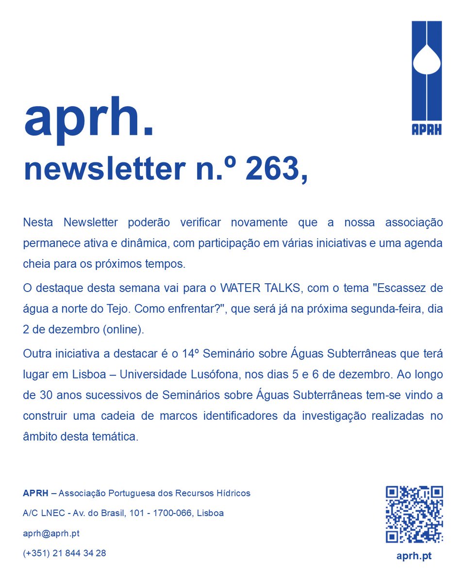 Newsletter da APRH nº 263

aprh.pt/Newsletter/new…

#aprh #agua #recursoshidricos #water