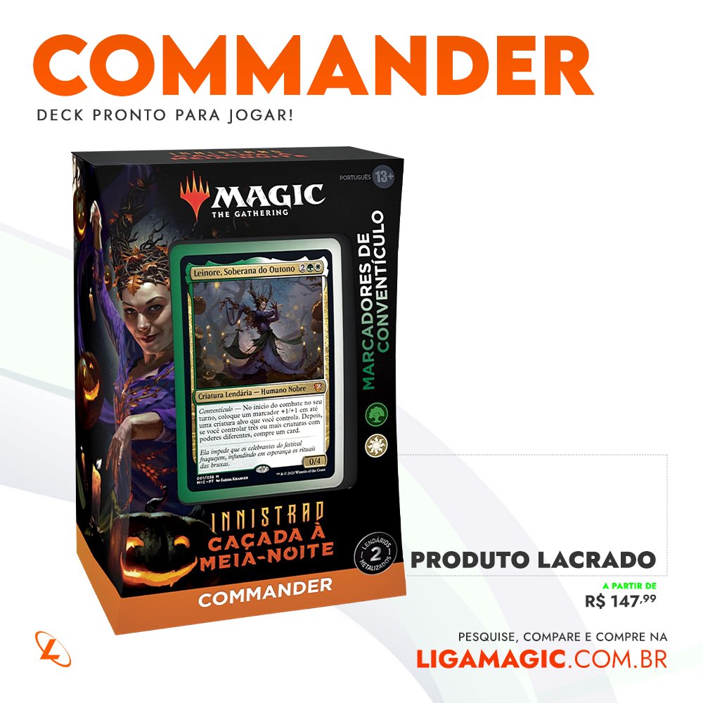 ligamagicbr's tweet photo. A LigaMagic é repleta de decks de Commander para você!
Seja para entrar no formato ou para aumentar sua coleção, opção aqui é o que não falta 😄
#MagicTheGathering #MTGCommander #MTGCMD https://t.co/YQHSf3lxGk