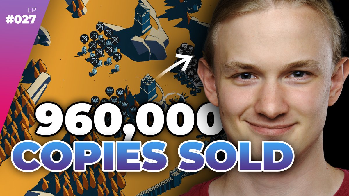 thomasbrushdev's tweet image. Yep. Another mega podcast guest. The one and only @JonasTyroller joined me for a phenomenal conversation about how he sold over 960,000 copies of his game. Watch now and your brain will pop -> youtu.be/hglxTerNK2U #indiegame #gamedev #howtomakegames #steamgames