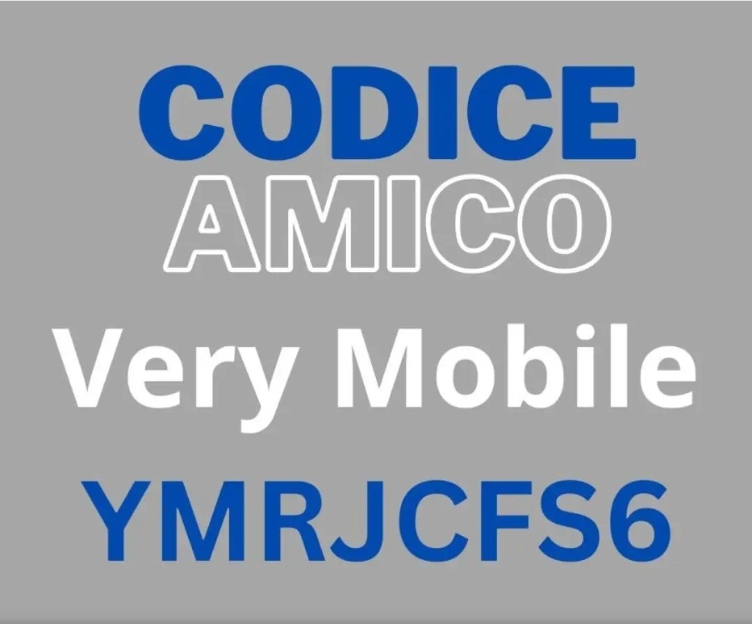 XEHB74K2's tweet photo. Fino a 15€ di ricarica omaggio per te se porti il tuo numero in Very Mobile con il mio codice amico YMRJCFS6 Vai su https://t.co/DXdE6ofNud e inseriscilo cliccando su Hai un codice amico? al momento della scelta del metodo di pagamento.   https://t.co/ZUzIXuG5Ew   #buonaserata https://t.co/9fru1gvt5V