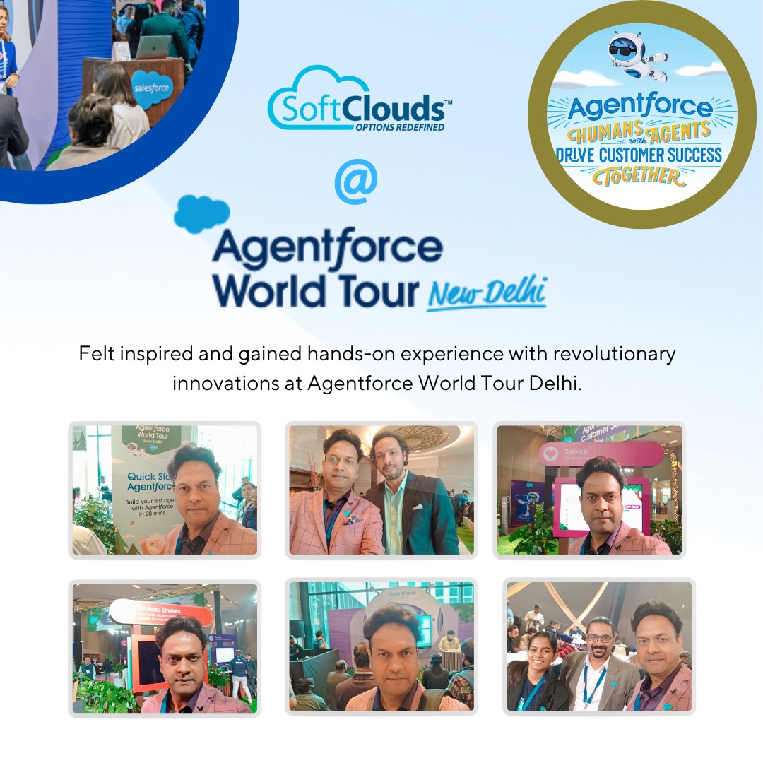 SoftClouds's tweet photo. #SoftClouds, Dr. Rajat Goel at #Agentforce World Tour Delhi 2024.
@SoftClouds is thrilled to have Dr. Rajat Goel represent us at the #Agentforce World Tour Delhi 2024! This incredible event showcased how businesses can thrive in a new era of AI-powered innovation. https://t.co/pHa6neXuB8