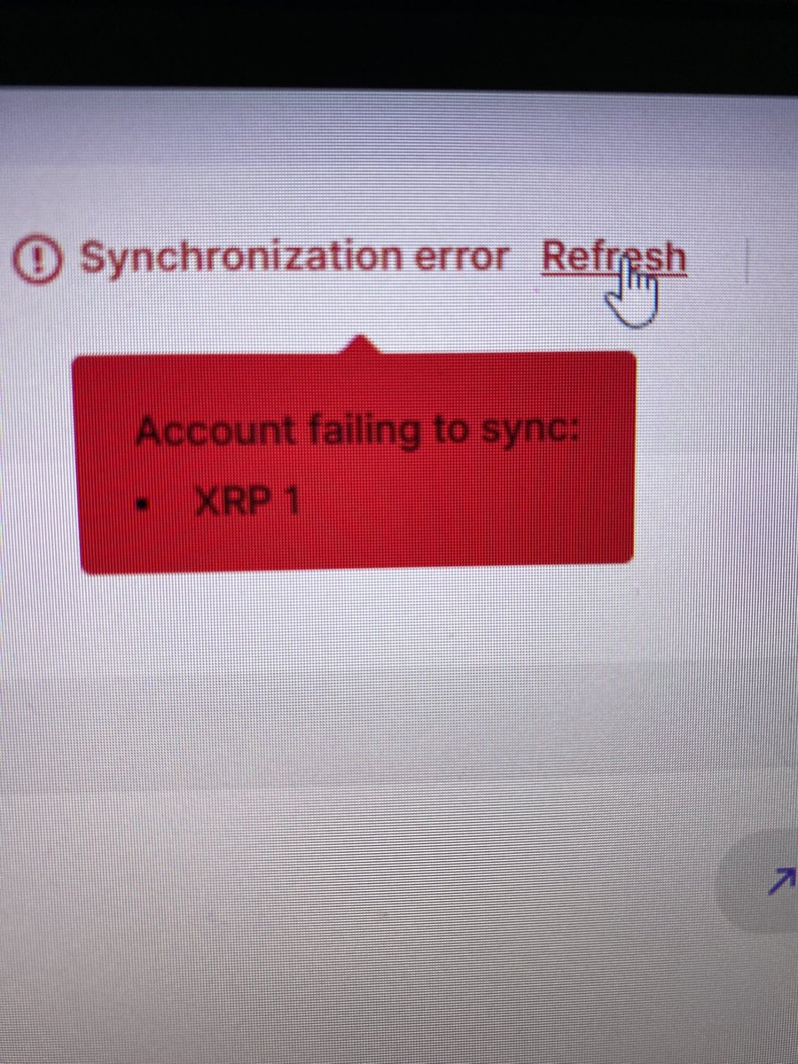 Anyone getting this sync error for $xrp on #ledgerlive ? #xrp or <a href="/Ledger/">Ledger</a>  problems??