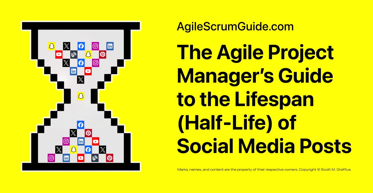 AgileScrumGuide's tweet photo. The Agile Project Manager's Guide to the Lifespan (Half-Life) of Social Media Posts
🔗 https://t.co/zfvWA1vtE6
#Agile #Scrum #ScrumMaster #CSM #AgileProjectManagement #Skills #Tips #AgileProjectManagementTips #AgileProjectManager #AgileProjectManagerTips #AgileTips #AgileScrum https://t.co/apghIVTm1w