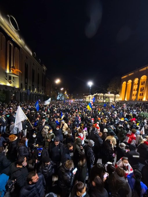 Tbilisi. Proteste în favoarea aderării la UE.