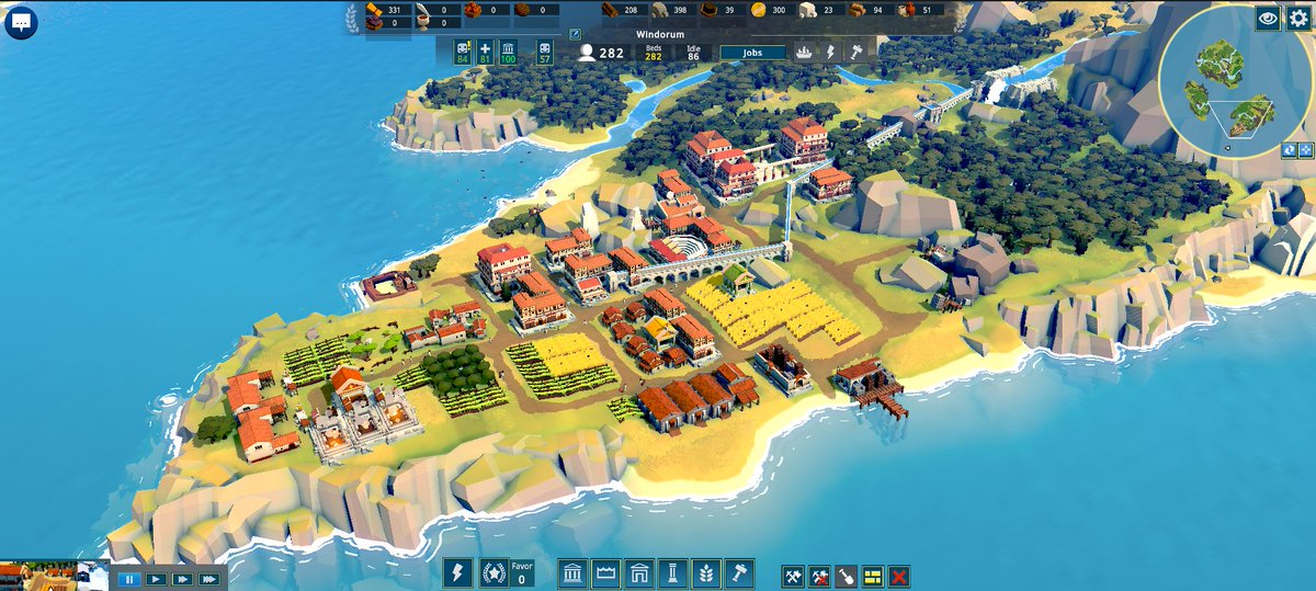 A more recent screenshot from Nova Roma (the UI is very much a work in progress):